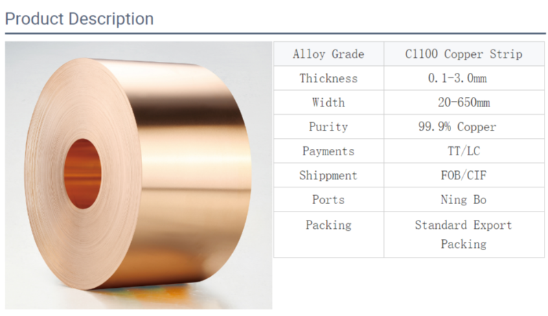 T0.01 x W100mm Copper Strip Double sided Conductive Roll Red Copper Sheet Copper Foil T2