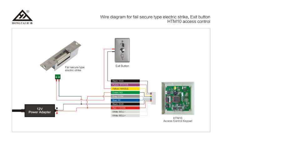 DC12V Electric Strike Lock NO Fail-Secure Door Strike for Door Access Control