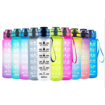 FDA BPA Free Clear 500ml Plastic Sport School Kids Water Bottle