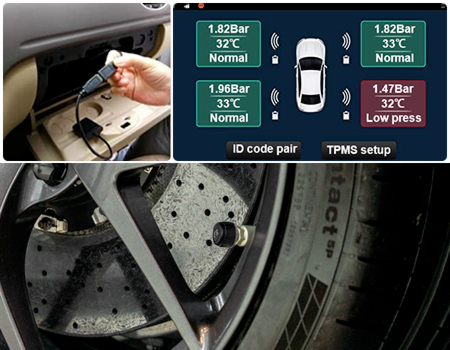 ATOTO AC-UTP1 USB TPMS Tire Pressure Monitoring Sensors System