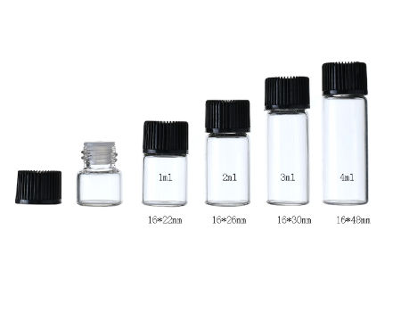 20 Pieces 3ML Clear Essential Oil Small Sample Glass Vials Bottles Containers 