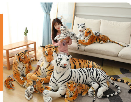 Buy Wholesale China Hot 30-120 Cm Lifelike Tiger Leopard Plush Toys Soft Wild  Animals Simulation White Tiger Animal Doll & Tiger Plush Toy at USD  |  Global Sources