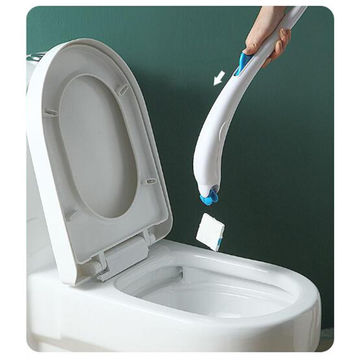 Sistem Pembersih Sikat Toilet Sekali Pakai dengan Tempat Penyimpanan dan 8 Kepala Isi Ulang Toilet Disinfektan