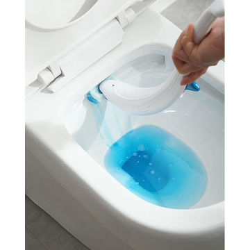 Sistem Pembersih Sikat Toilet Sekali Pakai dengan Tempat Penyimpanan dan 8 Kepala Isi Ulang Toilet Disinfektan