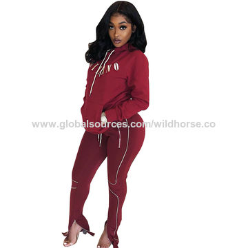 Women's Fashion Outfit Tracksuit Hooded Sweatshirt and Sweatpants Casual  Sports 2 Piece Set Solid Sweatsuits (White, S)