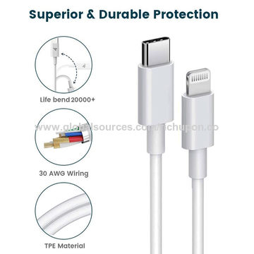 3 unidades de cable USB C a Lightning, [Apple MFi certificado] iPhone 12  cargador rápido para iPhone 12 Pro Max/12 mini/11 Pro/X/XS/XR/8