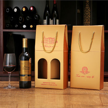 Portable Champaign Red Wine Leather Box Double Bottle Gift Box Wine Bottles  - China Wine Packaging and Wine Box price