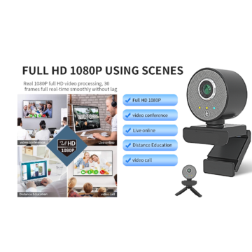 Full HD 1080P AI Auto Tracking Webcam - Kamera für PC / Laptop