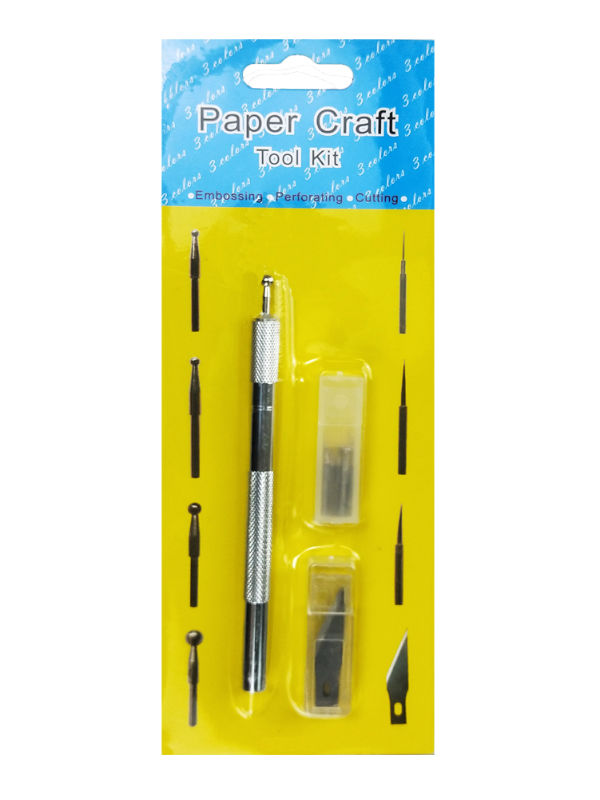 Multi function paper craft tool kit for card making and scrapbook