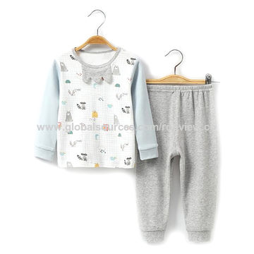 Baby Schlafanzug, Schlafbekleidung für Säuglinge, Kleinkind Schlafanzug, langärmelige T-Shirts und Hosen, verschiedene Farben