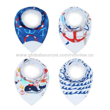 Baby-Waschlappen, Baby-Waschlappen mit Beissring, Baby-Schal, Baumwoll-Sabbertuch, verschiedene Farben