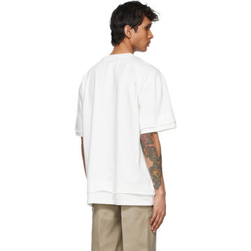 High Quality Plain White Double Hem Organic Cotton O Neck