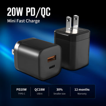 tipo adaptador de carga rápido del puerto dual 20W del cargador del teléfono celular del enchufe BRITÁNICO de la UE de los E.E.U.U. del cargador del teléfono móvil de c