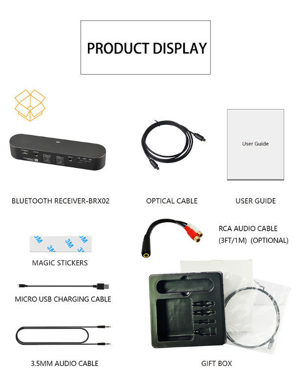 Bluetooth 5.0 transmisor de audio receptor csr8675 aptx hd adaptador óptico  toslink / 3.5mm aux / spdif para auriculares de televisión del coche, etc.