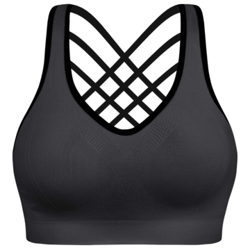 Heathyoga Sports Bra High Impact，Padded High Support Sports Bras for Women  Large Bust, Strappy Workout Bras Activewear Bra