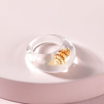 Achetez en gros Bague En R sine Acrylique Transparente Chunky