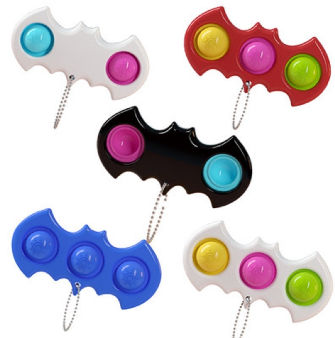 Bat Simple Dimple Fidget Toy Popping Fidget Keychain Stress Relief