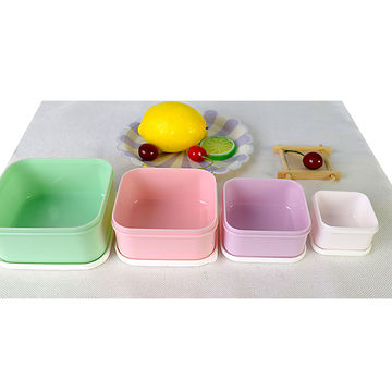 China Customizable Food Grade Pp Lunch Box Four Pcs Eco Friendly Meal Box Fda Bsci Lfgb Kitchen