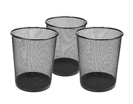 Mesh Wastebasket Trash Can For Home And Office Workspace Metal Office Trash  Can