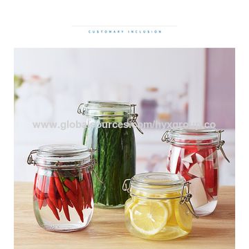 Buy Wholesale China Double Opening Glass Jar With Airtight Seal Cork Lids  Decorative Food Storage Containers & Food Storage Containers at USD 8