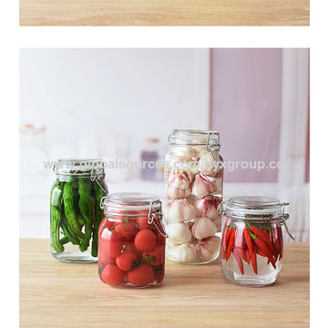 Buy Wholesale China Kitchen Airtight Glass Food Cereal Tea Container Food  Grade High Borosilicate Glass Food Storage Jar & Borosilicate Glass Food Storage  Jars at USD 0.68