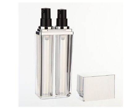 Download China Two Tube Airless Pump Botte With Acrylic Outer For Cosmetic Bottle Packaging 30ml On Global Sources Pump Bottle Foundation Bottle Cosmetic Packaging