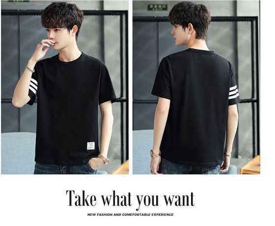 Spring Summer Autumn cotton round-neck T-Shirts short sleeve with fashion design supplier