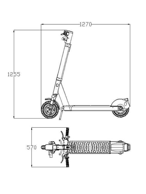 China Electric Scooter 500W Motor scooters 12" OneStep Fold, for