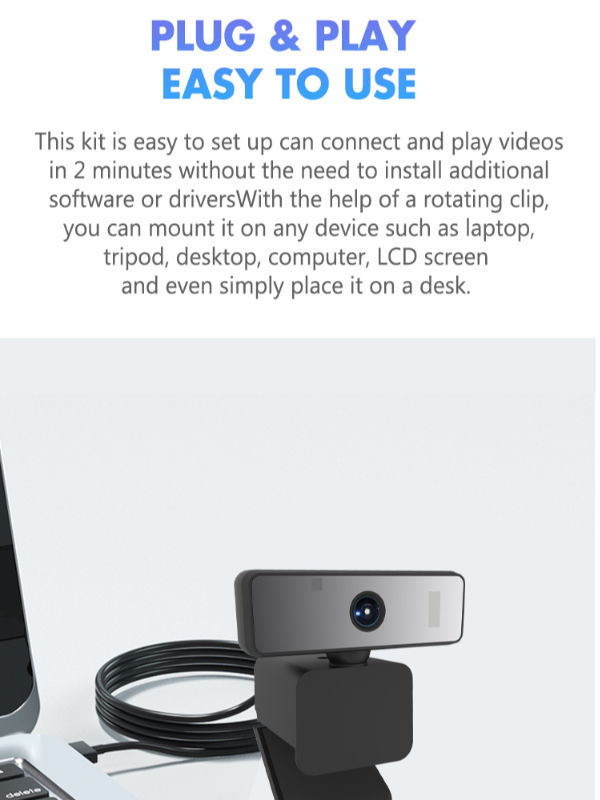 China 2K remote control design 270 ° rotation intelligent computer USB ...