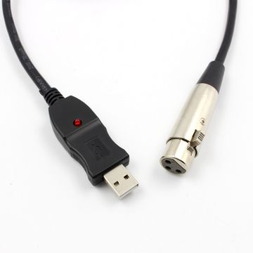 Câble de microphone USB XLR femelle vers USB Mâle Microphone Câble de liaison Studio Adaptateur Audio Connecteur