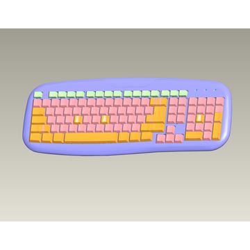 China USB keyboard with ergonomic shape and fashionable candy color on ...