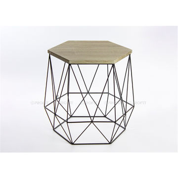 Hexagon wire side table discount
