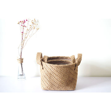 Flexible Storage Basket with Handles Portable Desktop Sundries