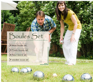 Outdoortips New Set of 8 Steel French Boules Garden Game Set Lawn Petanque Balls Garden Game Carry Case 