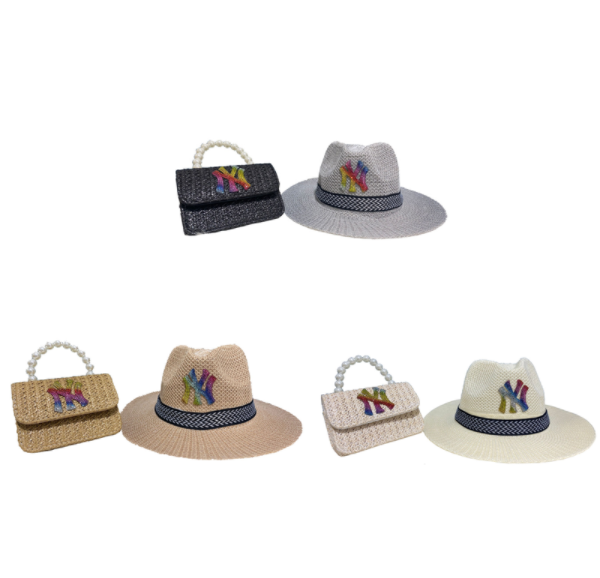 Women Ny Fedora Hat And Purse Set 