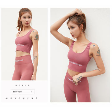 Buy China Wholesale Yoga Wear Female Vest Shockproof Sports Underwear  Fitness Wear Bra Running With Chest Pad Outside & Sports Bras $4.7