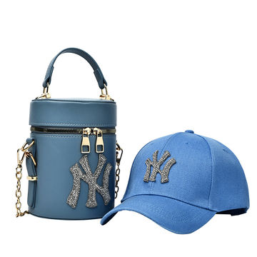 NY blue purse outlet and hat set