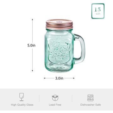 300ml Glass Juice Jar Mason Jar with Lids and Straw for Juice Beverage -  China Glass Mason Jar, 500ml Glass Mason Jar with Handle