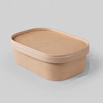 1000ml Kraft Brown Paper Bowl Take Away Lunch Box