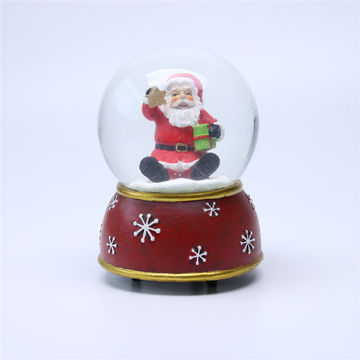 Bola de Nieve Navidad Personalizada Papá Noel + Foto - Azul - La