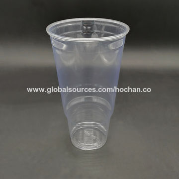 100pcs 450ml Disposable Plastic Cups With Lid Clear Drink Mug