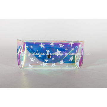 Buy Wholesale China Holographic Iridescent Pvc Eyeglasses Case Premium  Quality Sunglasses Jelly Case Magnetic Button & Pvc Glasses Case,  Holographic Pvc Eyewear Case at USD 0.85