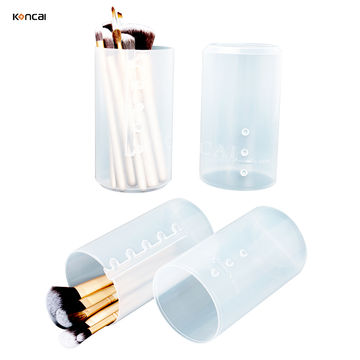 Transparent Adjustable Height PVC Makeup Brush Holder Display