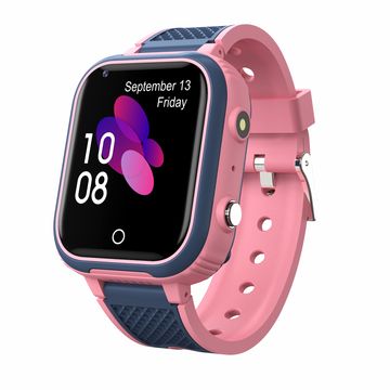 Montre Connectée Enfant Senior Traceur Gps 4g Appel Vidéo Sos Rose