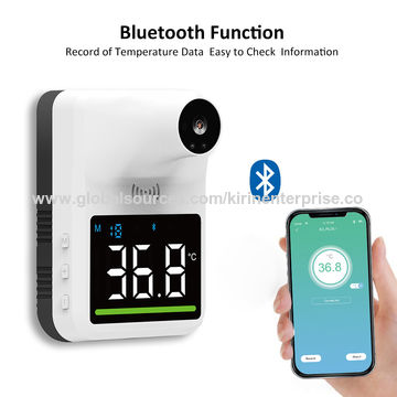 Wall-Mounted Body Thermometer with Bluetooth, Non-Contact Digital Forehead  Fever Detection with Alarm for Schools, Offices, Shops (Rechargeable  Battery Included) 