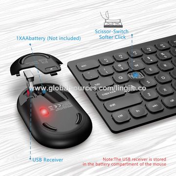 Combinaison clavier et souris sans fil, clavier ergonomique d'ordinateur  pleine grandeur 2.4g, adapté pour Windows, Mac Os Desktop / ordinateur  portable / pc