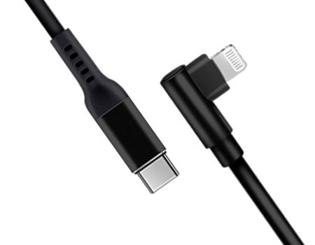 Elbow Shaped Cable For Mobile Gaming Power Delivery Fast Charging For Iphone Se 11 Pro Max Xs Max X Cable For Iphone 90 Degree Apple Cable Type C Mfi Certified C94 Plug