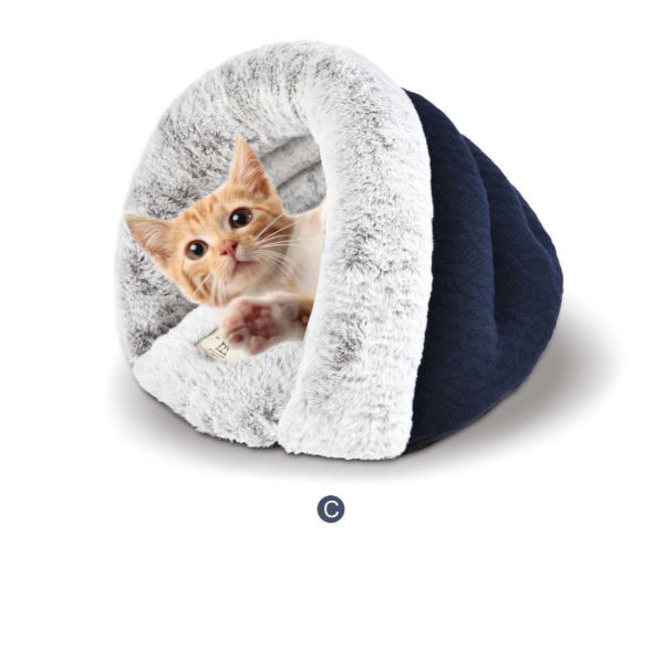 Pet Cave Bed Cat Cave Bed Kennel Nest Pet Triangle Cat Bed Cave for Kitty Puppy Sleeping Tent House