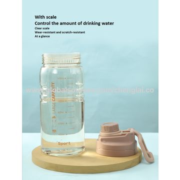 Scale Design Water Cup With Strap, Bouncing Cover And Straw