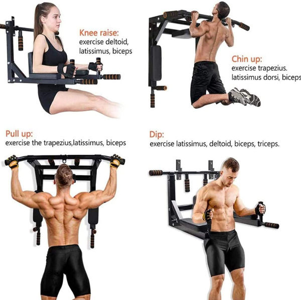 Gym Chin Pull Up Bar Door Doorway Muscle Power Fitness Exercise Station Home DHL
